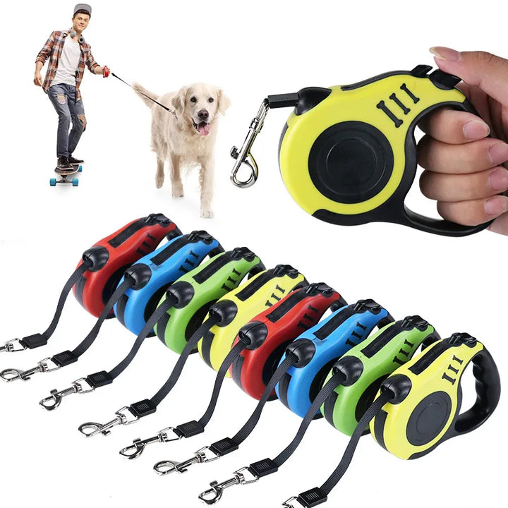 Retractable Dog Leash (3m/5m) – Strong & Flexible!