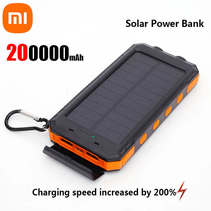Xiaomi Solar Power Bank 200,000mAh – Fast Charge, Anywhere Power.