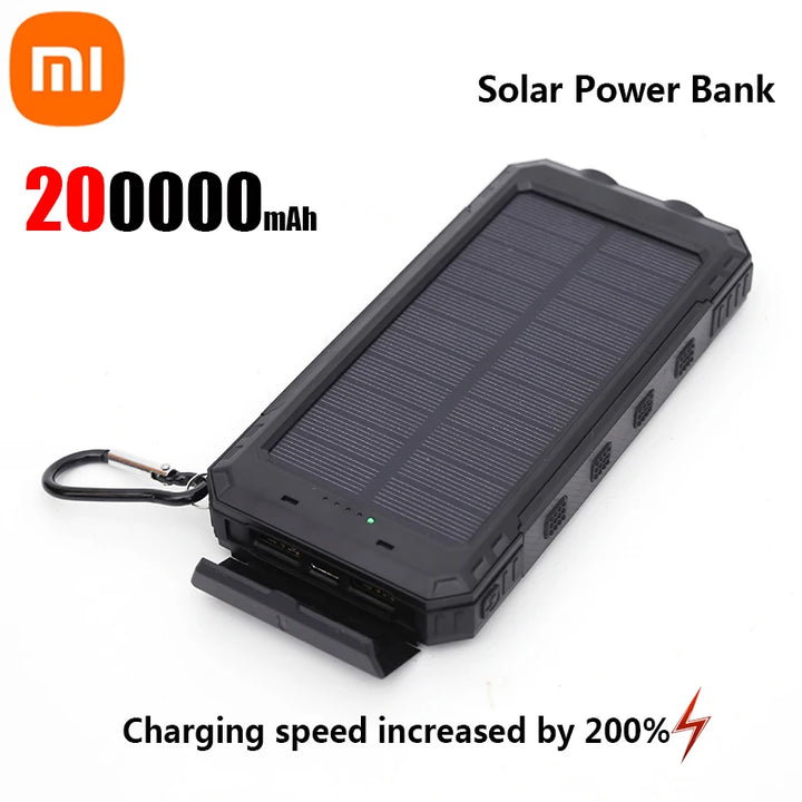 Xiaomi Solar Power Bank 200,000mAh – Fast Charge, Anywhere Power.